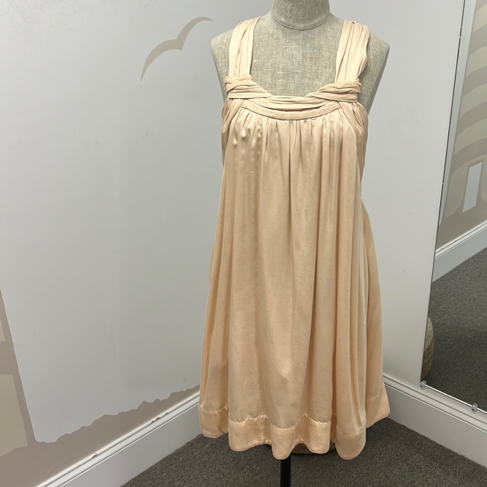 NWT scarlet poppies shift dress nude